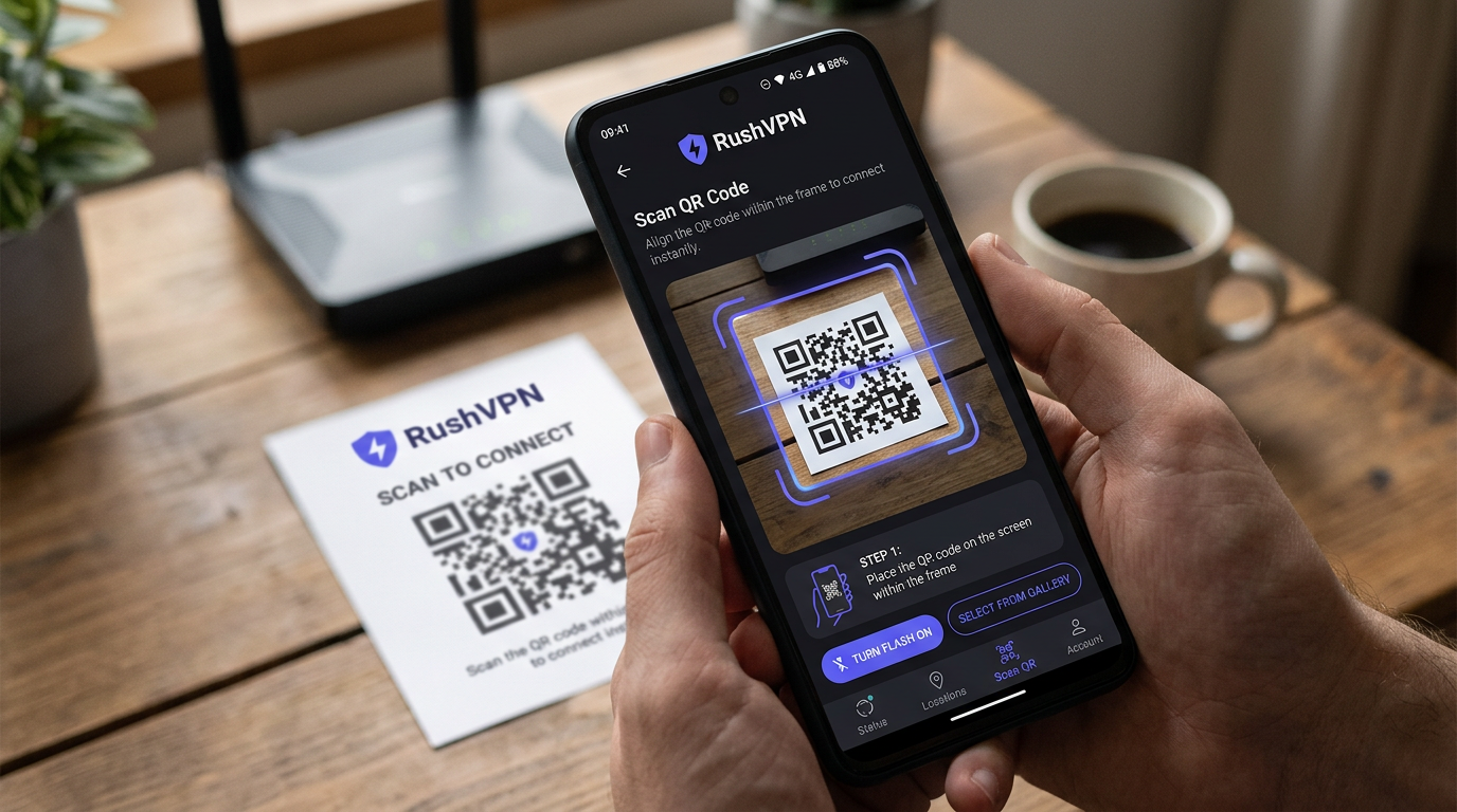 وارد کردن نمایه از طریق اسکن QR در مشتری.