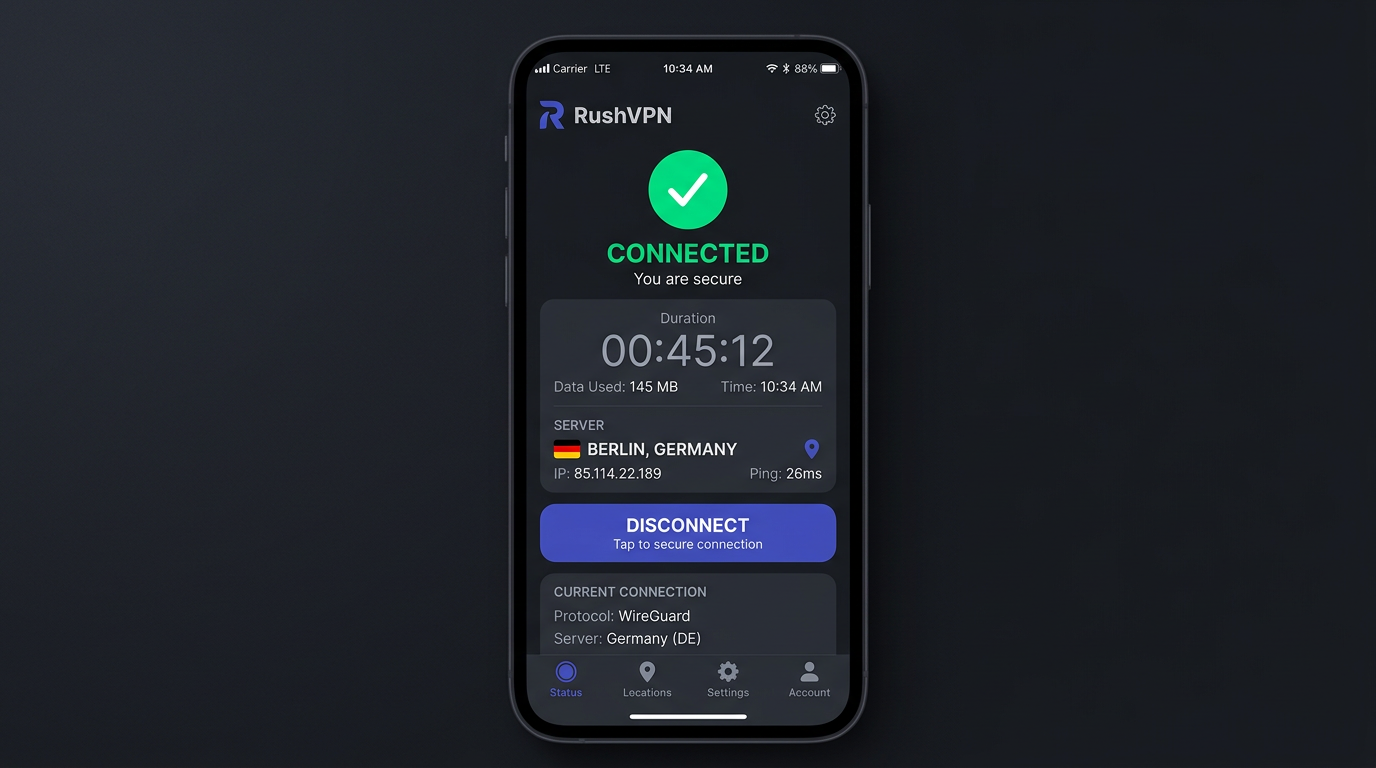 وضعیت اتصال در مشتری.
